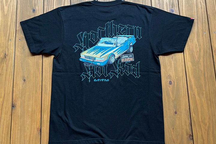 OSSANTHEHOOD 7.2oz heavyweight Tshirt (hotrod) / black