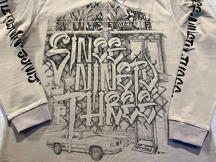 "SINCE NINETY THREE" longsleeve Tshirt / sand khaki