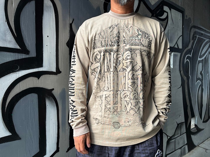 "SINCE NINETY THREE" longsleeve Tshirt / sand khaki