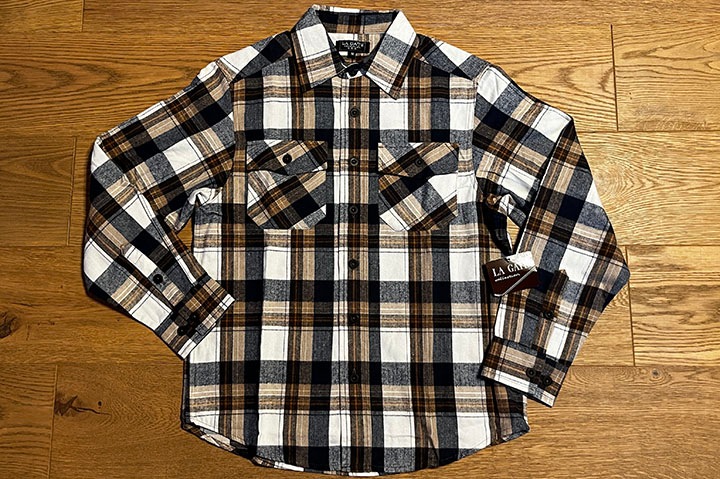 LA GATE check frannel shirt / br