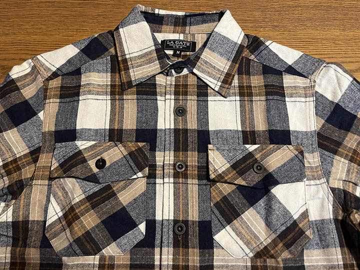 LA GATE check frannel shirt / br