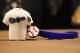 LA DODGERS rubber keychain / white