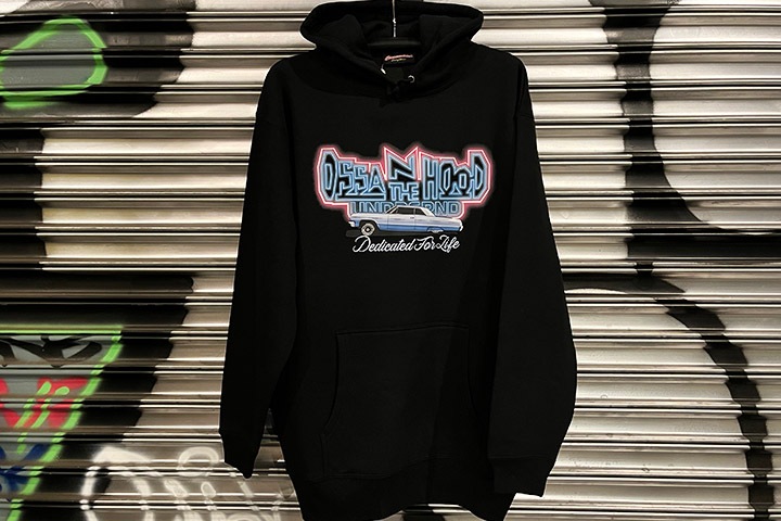 OSSANTHEHOOD pullover hood (neon) / black XL