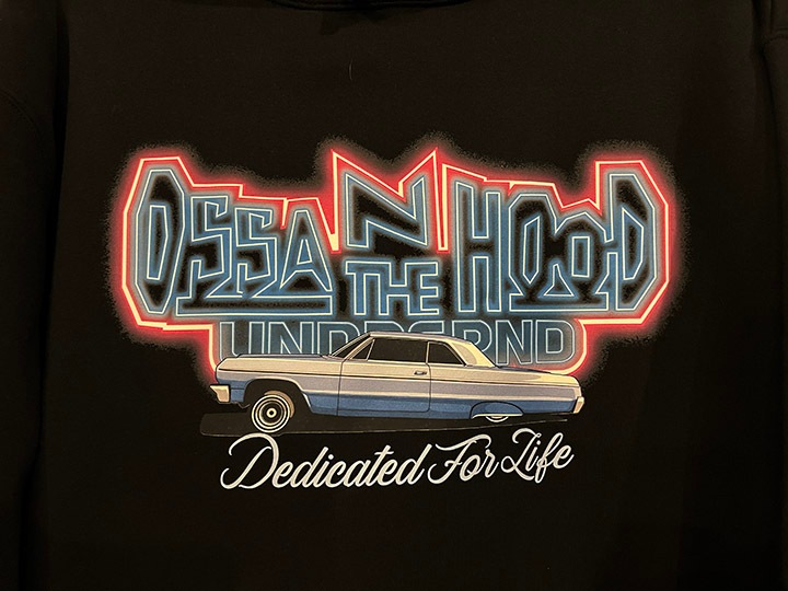 OSSANTHEHOOD pullover hood (neon) / black XL