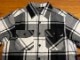 LA GATE check frannel shirt / bk