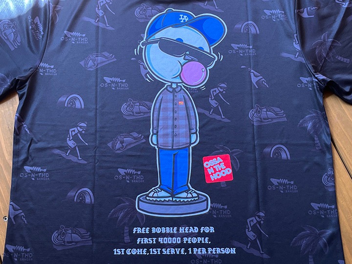 OSSANTHEHOOD Φξ dry fit Tshirt (bobble head game) black