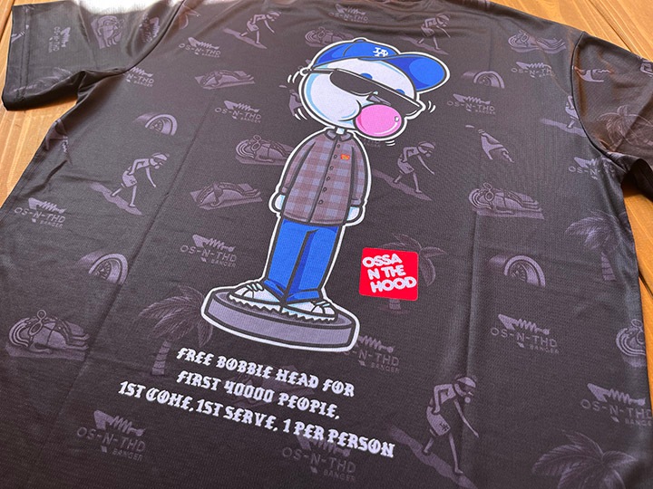 OSSANTHEHOOD Φξ dry fit Tshirt (bobble head game) black