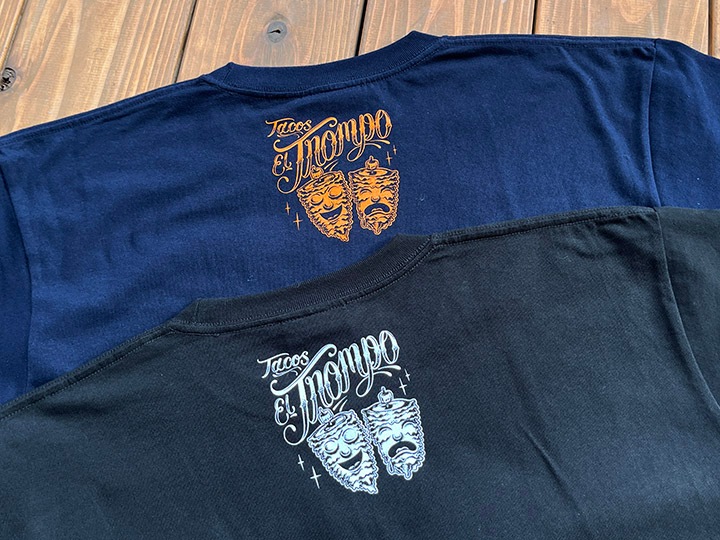 Tacos El Trompo longsleeve Tshirt (trompo) / navy x orange