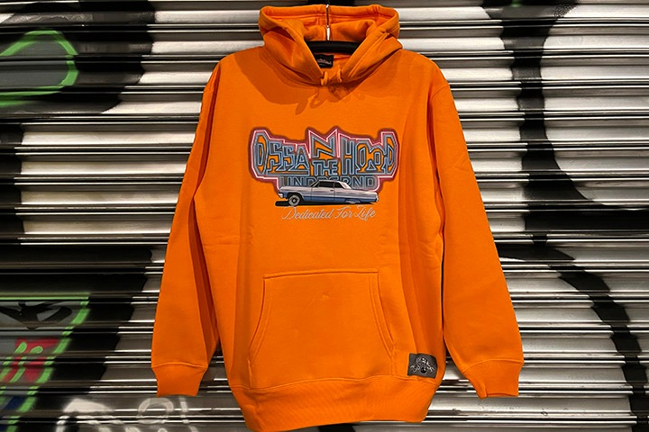 OSSANTHEHOOD pullover hood (neon) / orange