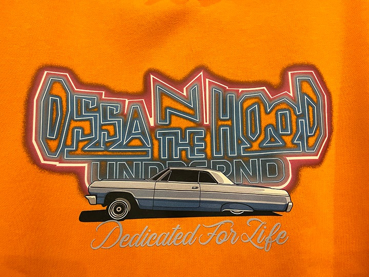 OSSANTHEHOOD pullover hood (neon) / orange