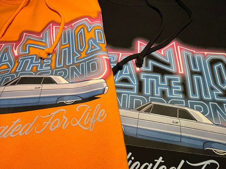 OSSANTHEHOOD pullover hood (neon) / orange