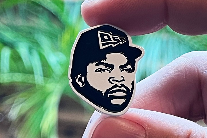 OSSANTHEHOOD enamel pin (og face) 