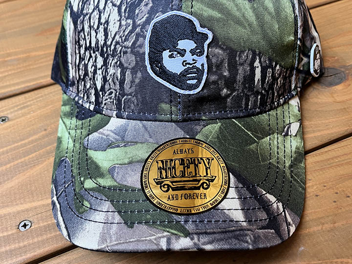 OSSANTHEHOOD camo dad hat (og face)