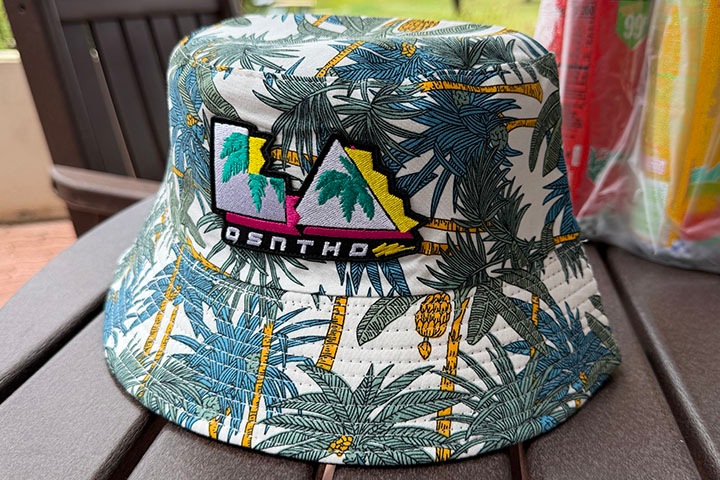 OSSANTHEHOOD bucket hat (LA) / white palm