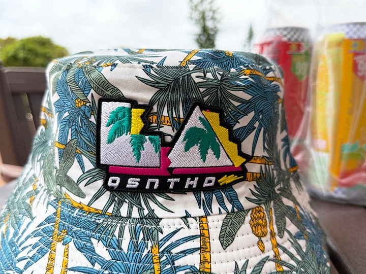 OSSANTHEHOOD bucket hat (LA) / white palm