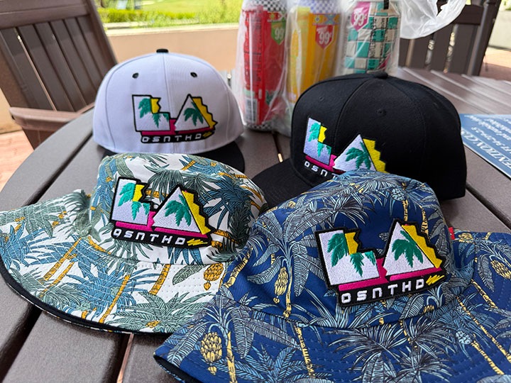 OSSANTHEHOOD bucket hat (LA) / white palm