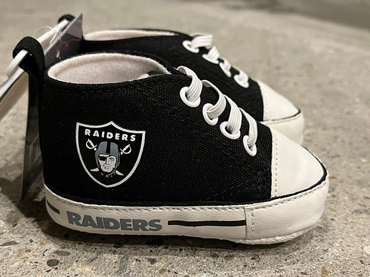 RAIDERS official baby shoes