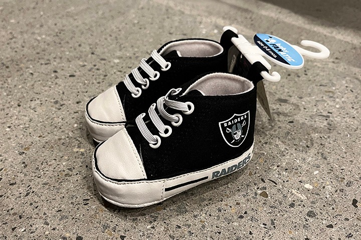 RAIDERS official baby shoes