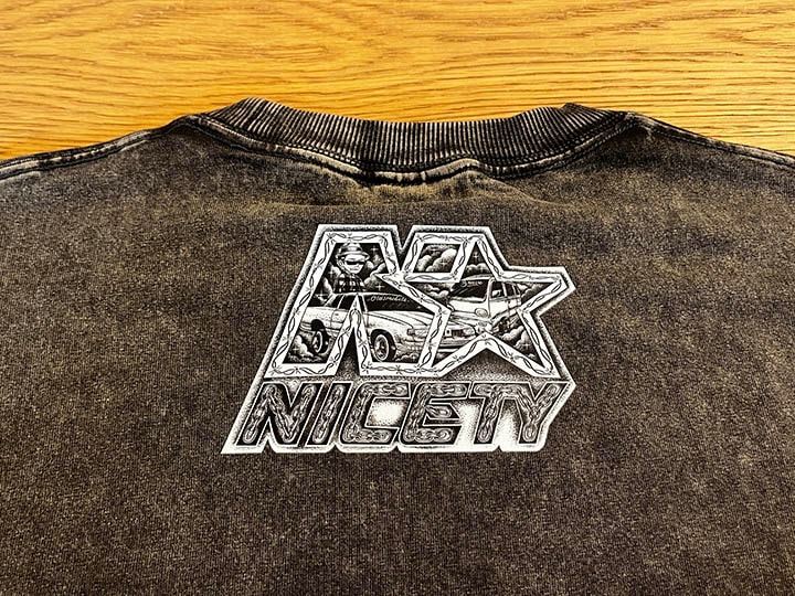 NICETY 8.2oz garment dye longsleeve Tshirt (star 2024) / dark charcol