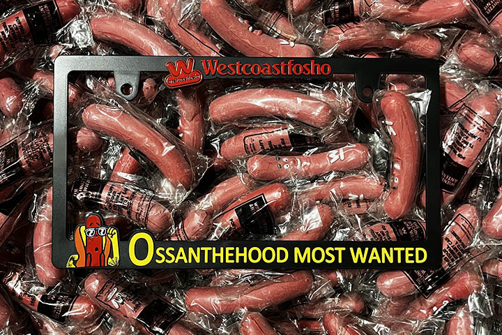 OSSANTHEHOOD license plate frame (most wanted) 2祻å