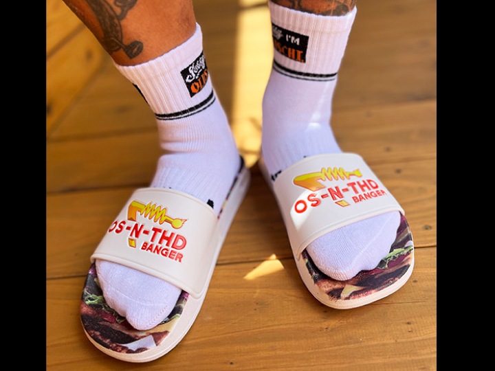 OSSANTHEHOOD AIR slide (banger) / white