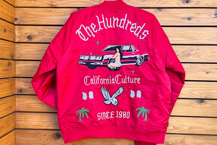 HUNDREDS satin studium jacket (cali) / red