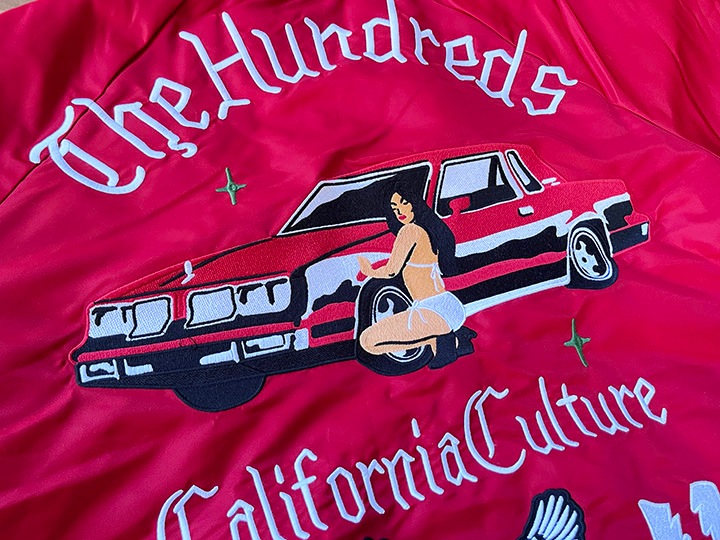 HUNDREDS satin studium jacket (cali) / red