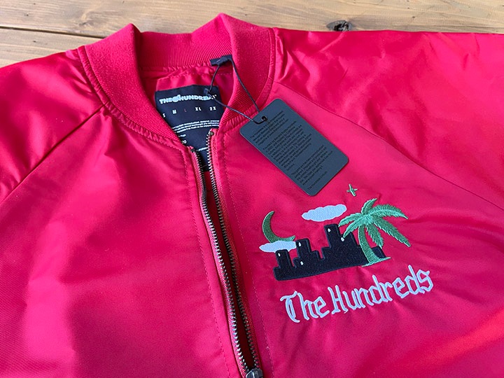 HUNDREDS satin studium jacket (cali) / red