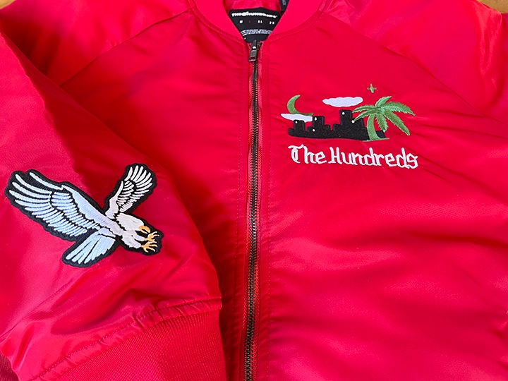 HUNDREDS satin studium jacket (cali) / red