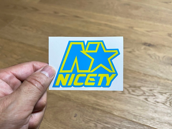 NICETY vinyl sticker (star)