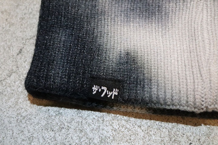 OSSANTHEHOOD tie-dye beanie (lucky cat) / black dye