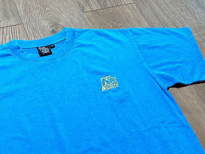 NICETY garment dye Tshirt (star) / blue