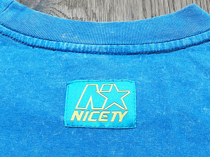 NICETY garment dye Tshirt (star) / blue