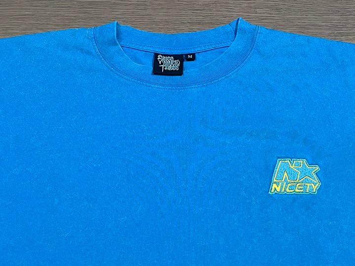 NICETY garment dye Tshirt (star) / blue
