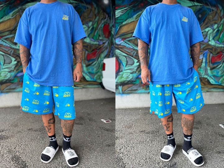 NICETY garment dye Tshirt (star) / blue