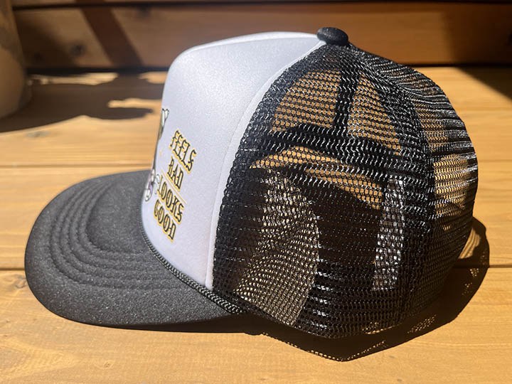 BENJIE ESCOBAR mesh tracker cap (tattoo) white