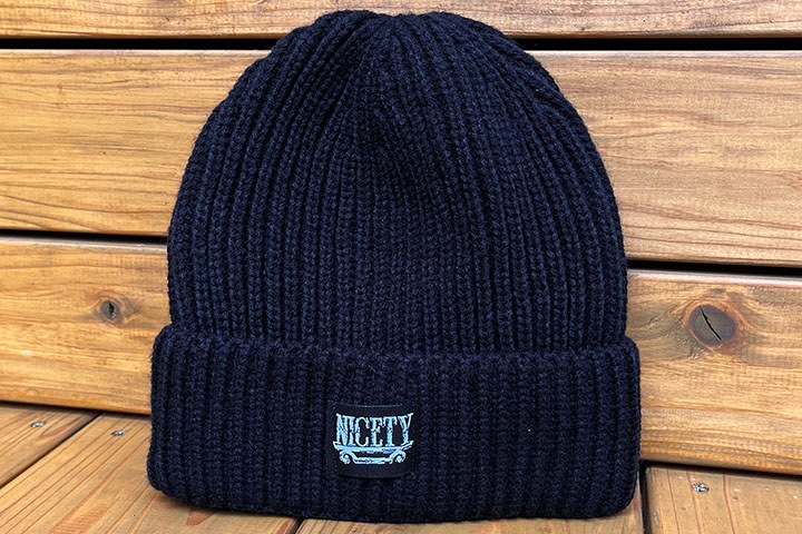 NICETY logo beanie (plaque) / black