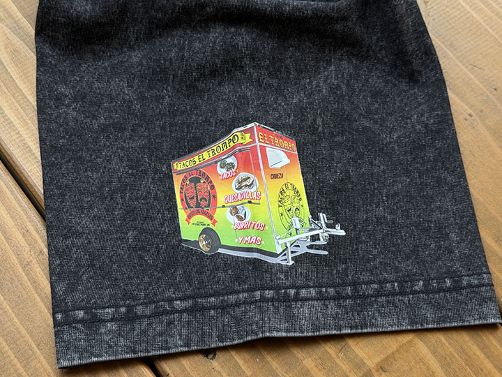 Tacos El Trompo dye washed Tshirt (trompo) / washed black
