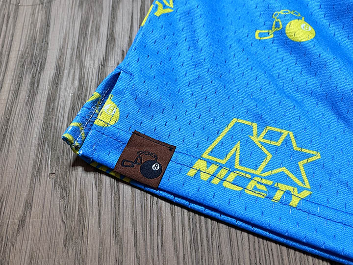 NICETY mesh shorts (star) / blue & yellow