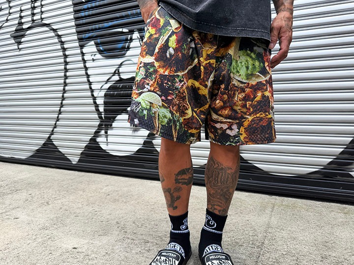 Tacos El Trompo "�����ѥ��" baggy basket shorts