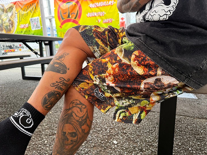 Tacos El Trompo "�����ѥ��" baggy basket shorts