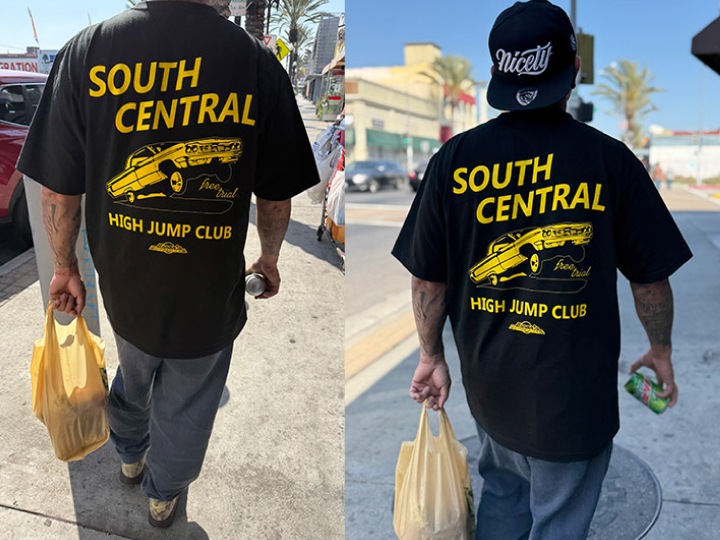 OSSANTHEHOOD 7.2oz heavyweight Tshirt (highjump) / black