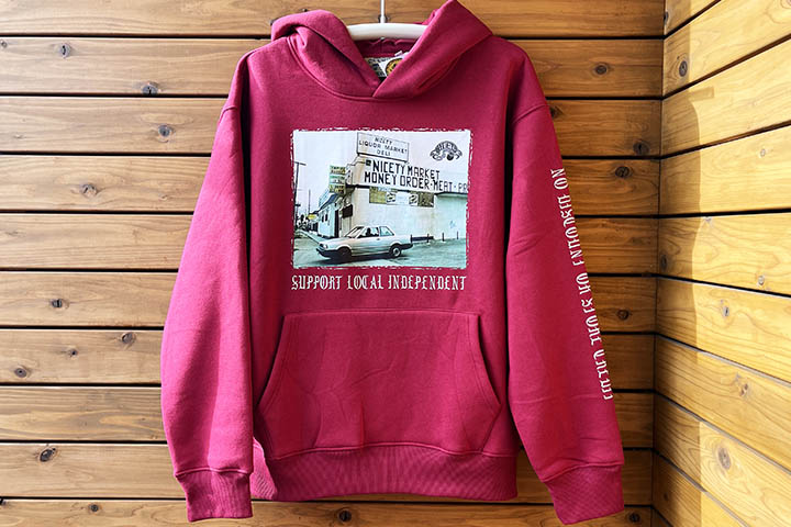 NICETY 13oz pile lined hoodie (independent) / maroon