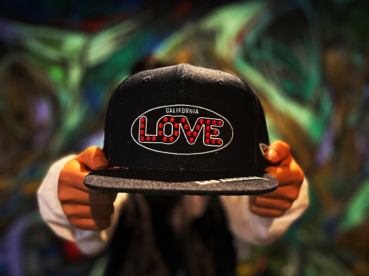 OSSANTHEHOOD snapback cap (cali_love) / indigo denim