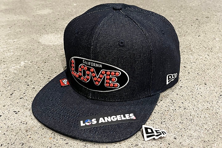 OSSANTHEHOOD snapback cap (cali_love) / indigo denim