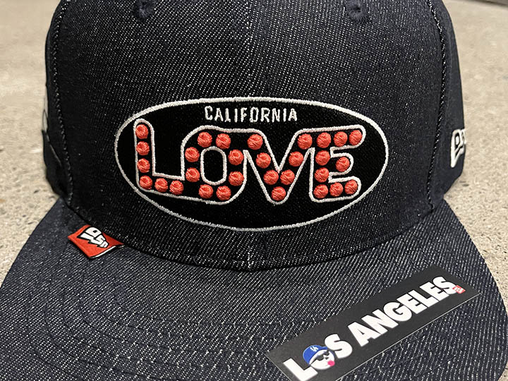 OSSANTHEHOOD snapback cap (cali_love) / indigo denim
