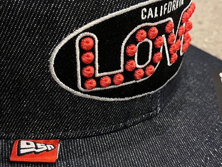 OSSANTHEHOOD snapback cap (cali_love) / indigo denim