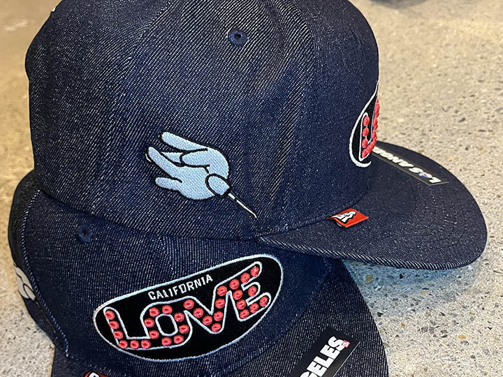 OSSANTHEHOOD snapback cap (cali_love) / indigo denim