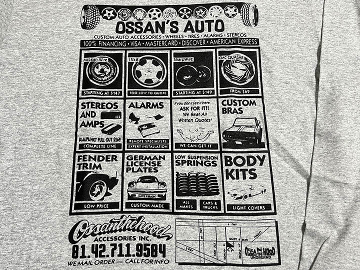 OSSANTHEHOOD longsleeve Tshirt (auto shop) / heather gray
