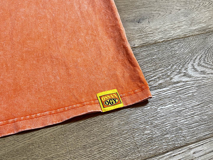 STREET MAGIC x  NICETY  8.2oz garment dye longsleeve Tshirt / washed orange